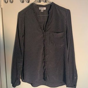 Black with white polka dots blouse